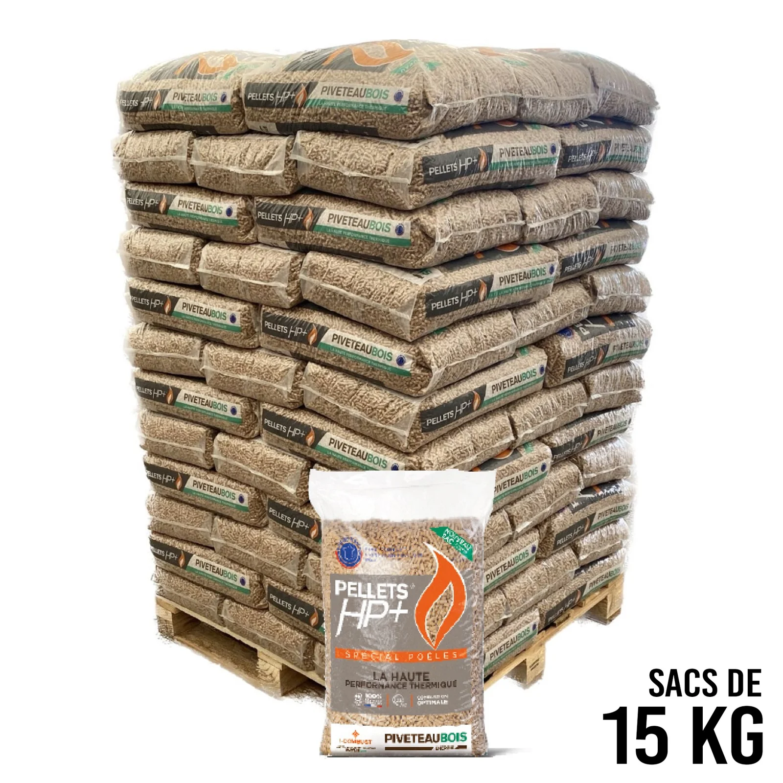 HP+ Pellets – Palette mit 72 Säcken à 15 kg (1.080 kg)