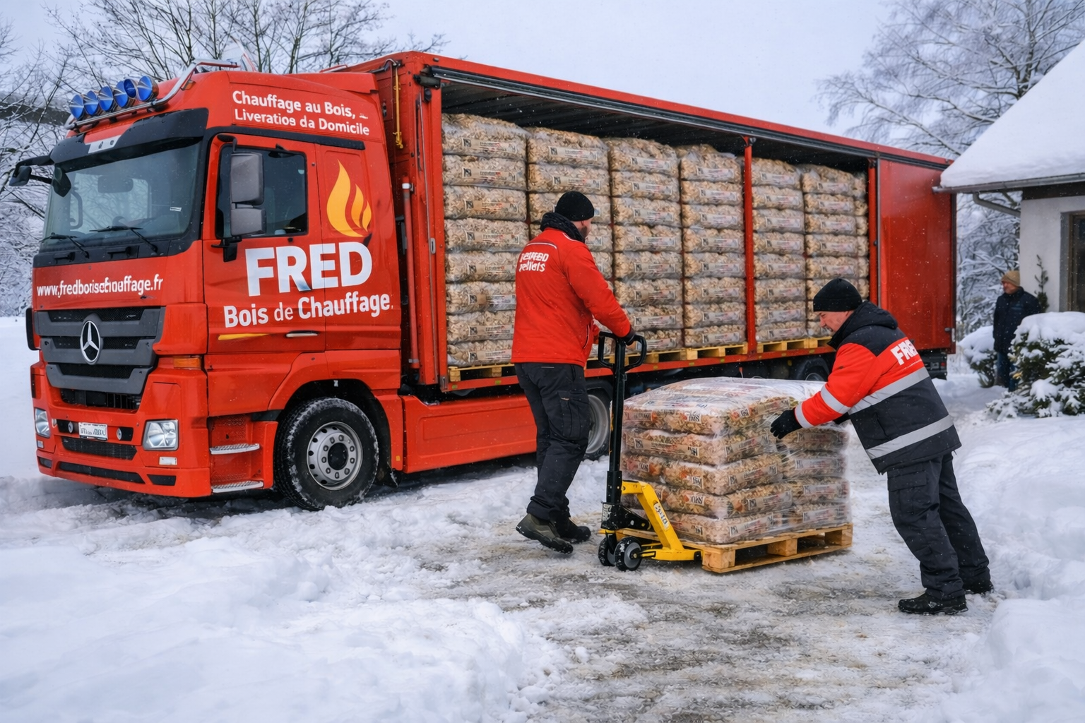 German Pellets LKW-Komplettladung – 24 Paletten (1.080 kg pro Palette)
